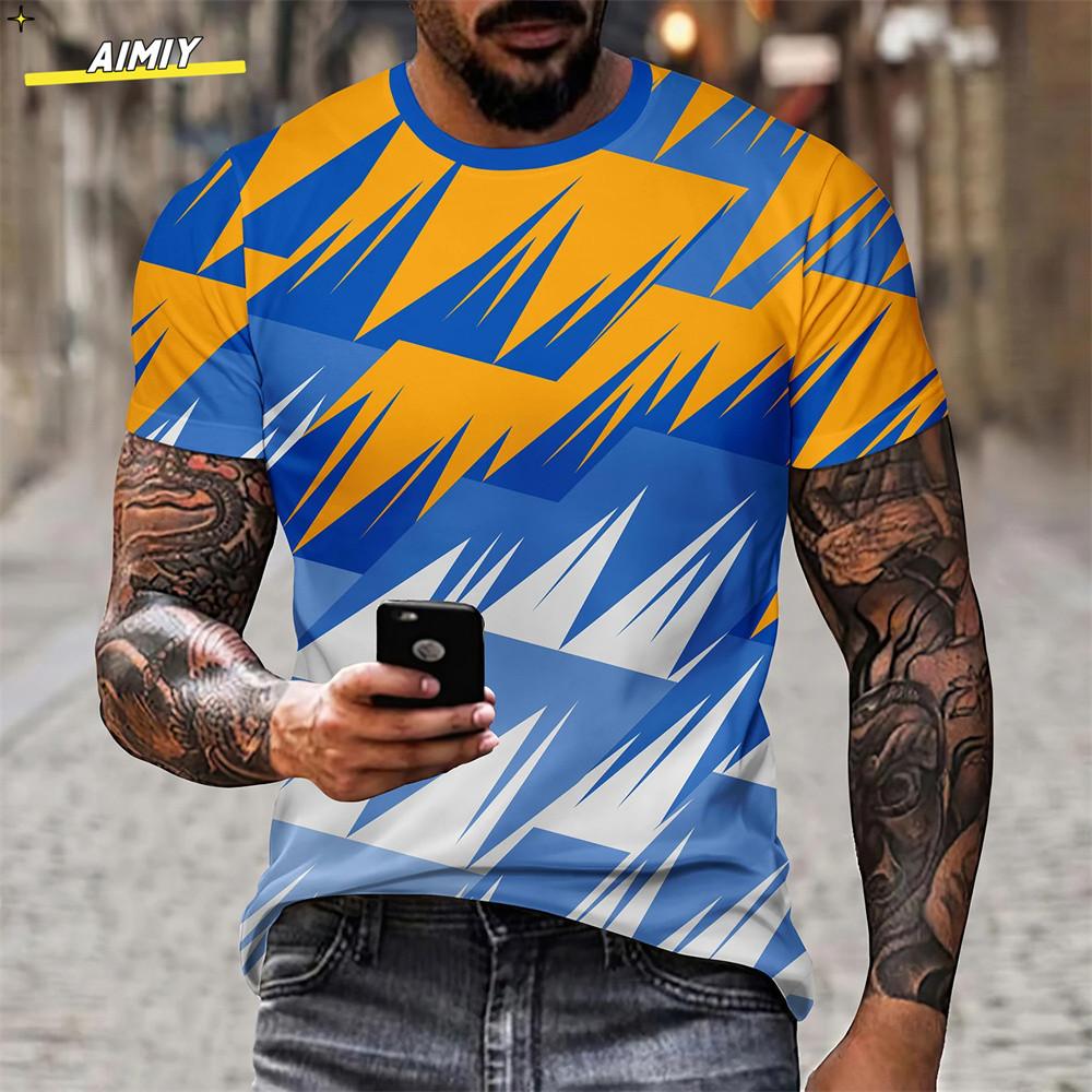 Летние мужские футболки с 3D-принтом граффити, уличная одежда, с круглым вырезом, свободные, с коротким рукавом, повседневные футболки, мужская одежда