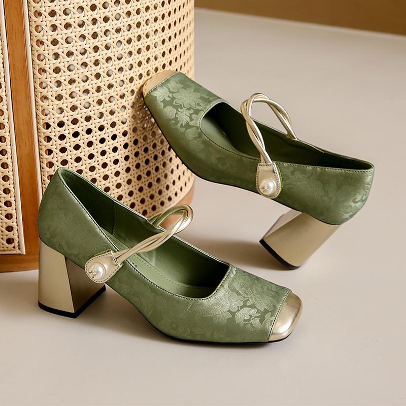 Модная женская обувь на высоком каблуке Мэри Джейн Элегантные сандалии Модные летние женские туфли-лодочки 2025 Новый дизайнер Роскошные Zapatillas De Mujer