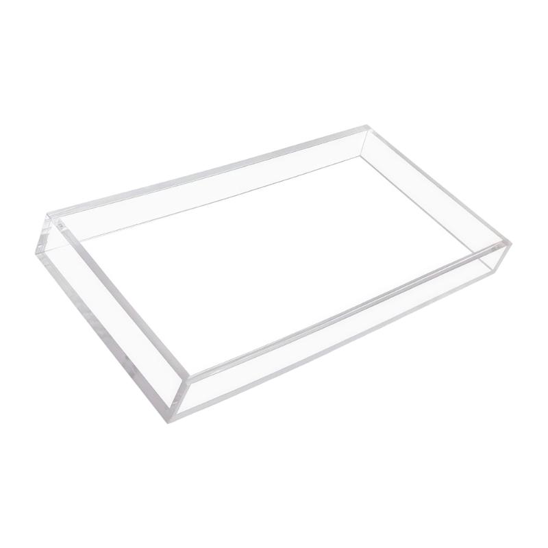 Multifunctional Waterproof Acrylic Soap Sponge Holder Tray for Bathroom Vanities and Countertop Essential Organization