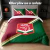Wales Rugby Design Bed Bedding Set 1 Duvet Cover + 2 Pillowcases Soft Breathable Household Bed Linens