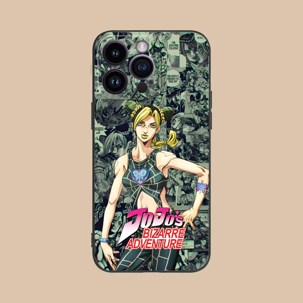Чехол для телефона JOJO Джолин Куджо для iPhone 16 15 14 13 12 11 X XR XS 8 7 Pro Max Plus Mini Черный Чехол для мобильных телефонов Красивый