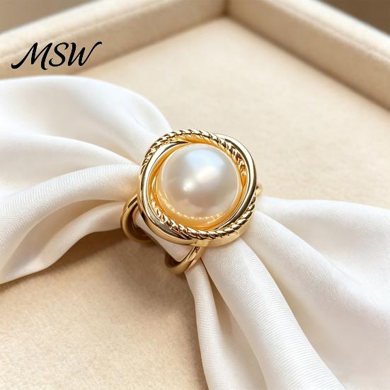 Scarf Ring for Women Alloy Silk with Faux Pearls, Clip Rings Women, Fashion Accessory Scarves Round Buckle Clip, Elegant Retro Holder Dresses