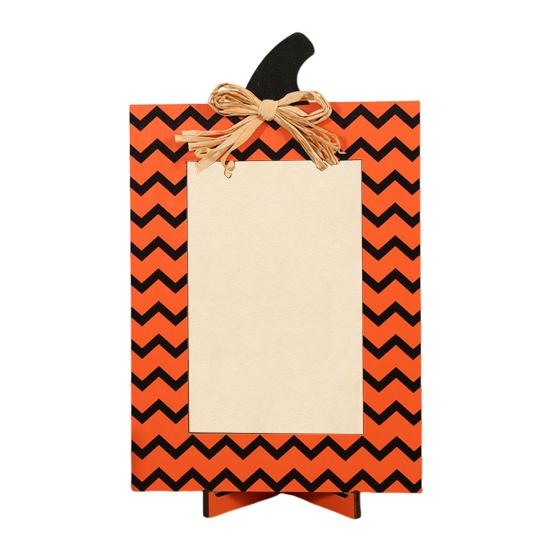 Хэллоуин деревянные фоторамки тыква клетчатый держатель для фотографий настольное украшение для дома ферма гостиная внутренний декор для вечеринки