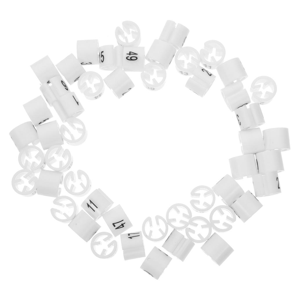 50Pcs Clothes Hanger Size Markers Plastic Number Markers for Quick Size Identification Home Store Organization