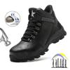 Latest Design Winter Plush Safety Boots Men Waterproof Steel Toe Indestructible Shoes Anti Smashing Puncture Proof Male Footwear