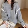 Autumn and Winter New Loose Lazy Style Round Neck Knitted Pullover Sweater Women Wear Knitted Sweater Top Women