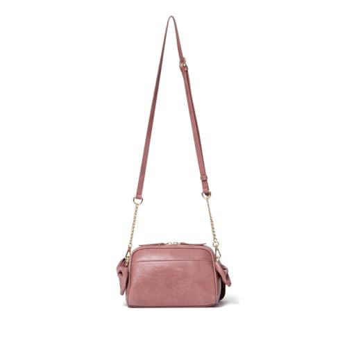 JILL STUART Pecot Shoulder Bag for Women, Feminine, Vintage Ribbon Design, JSLH5ES1, Pink