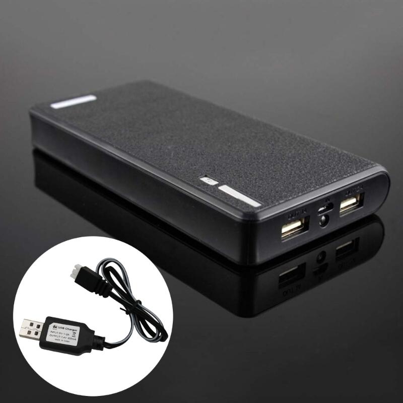 Кабель для зарядки литиевой батареи 7,4 В, USB на 3-контактный порт, шнур для зарядки аккумулятора со светодиодным индикатором