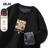Мужской свитшот GLM в китайском стиле с флисовой подкладкой и принтом персонажа