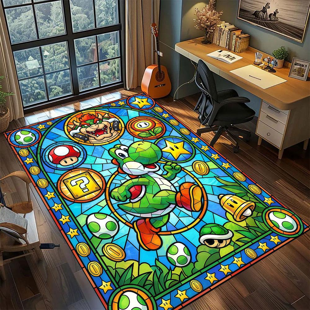 Mario anime character Carpet for Living Room Bedroom Home Decor Cool Movie Mat Play Floor Mat