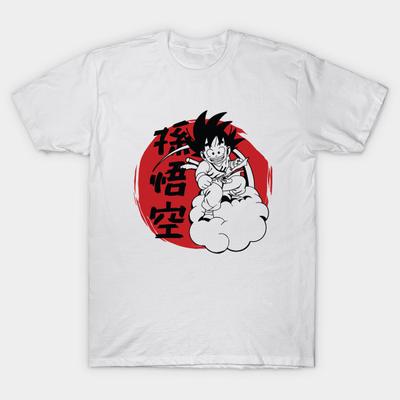 Мужская черная футболка с принтом, очень большая футболкаDRAGON BALL, хлопковая футболка с принтом на бумаге для переноса без вырезания