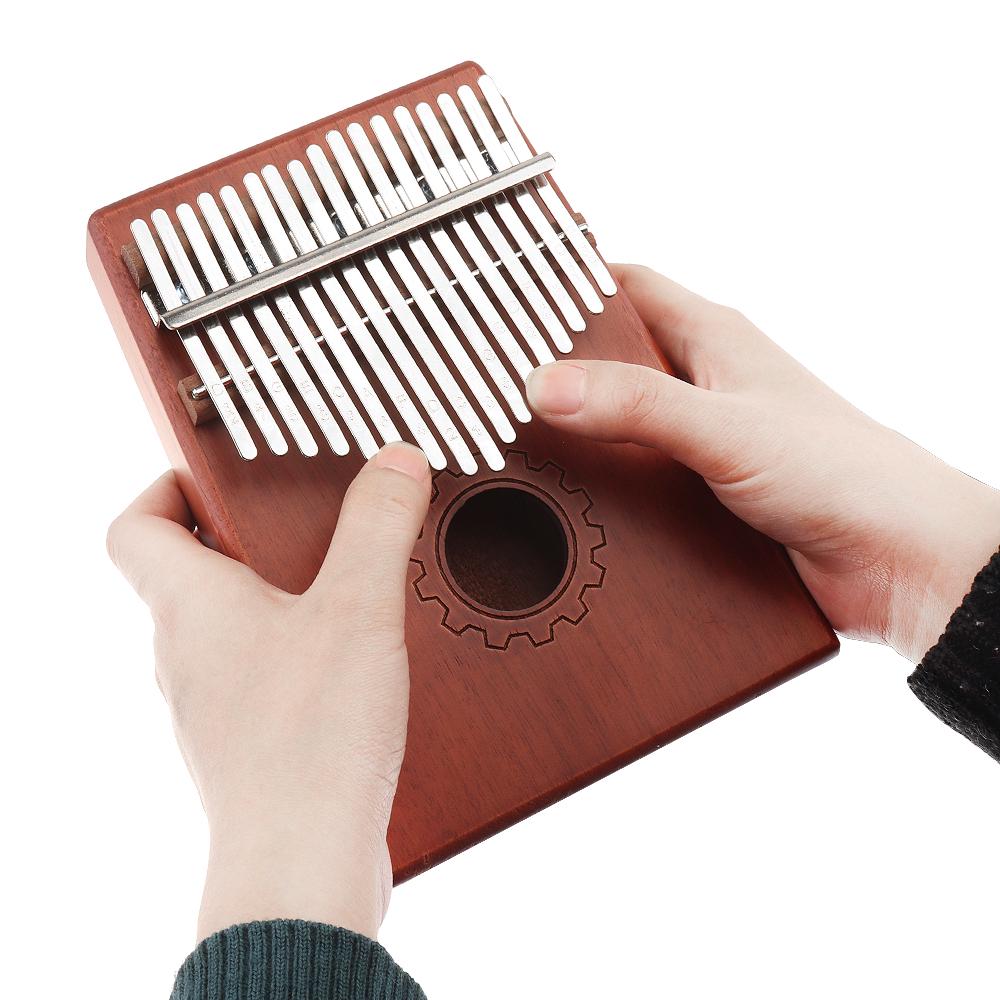 17 Key Mini Kalimba Single Board Mahogany Thumb Piano Set Mbira Keyboard Instrument