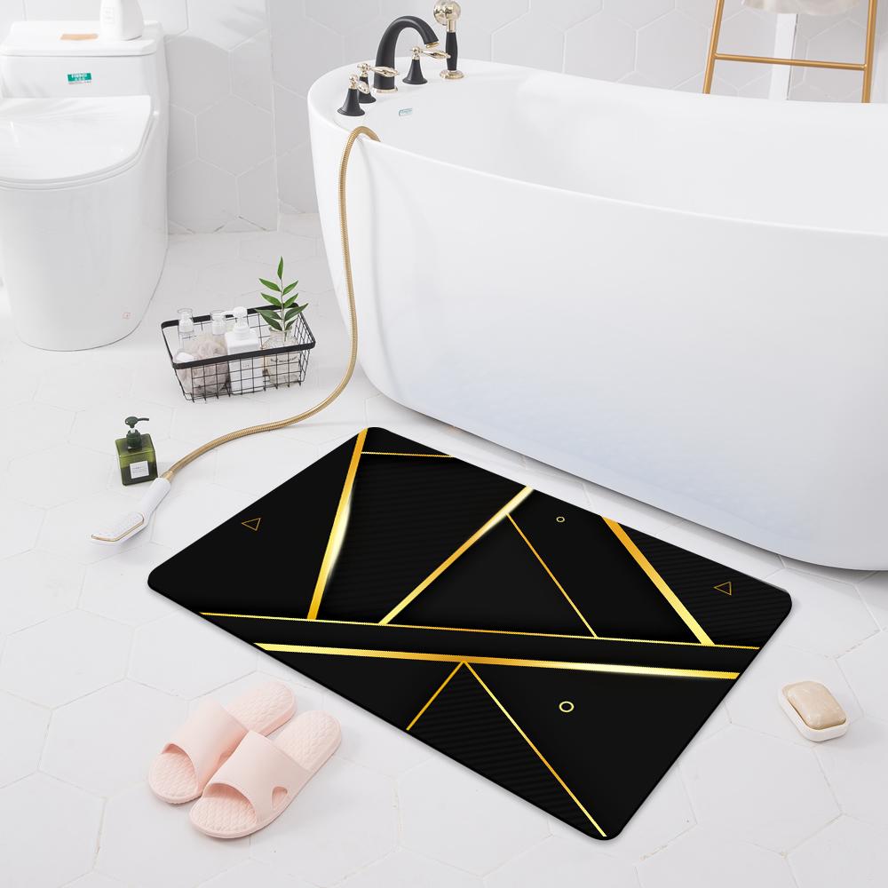 Bathroom Anti-slip Absorbent Mat Door Mat Toilet Shower Rug Household Bathroom Bedroom Floor Kitchen Rug