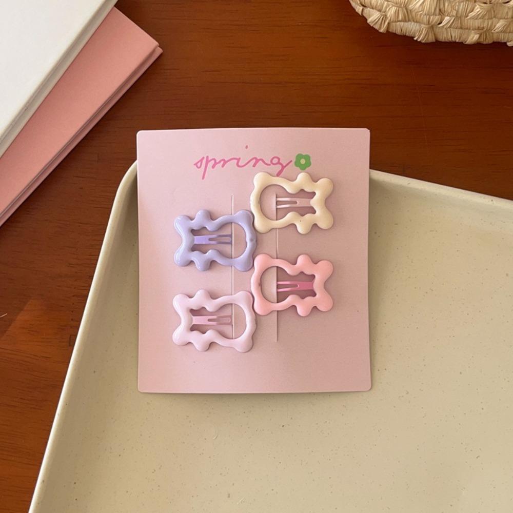 4pcs/set Colorful Hairpin Cute Barrettes Headwear Hair Clips for Girls