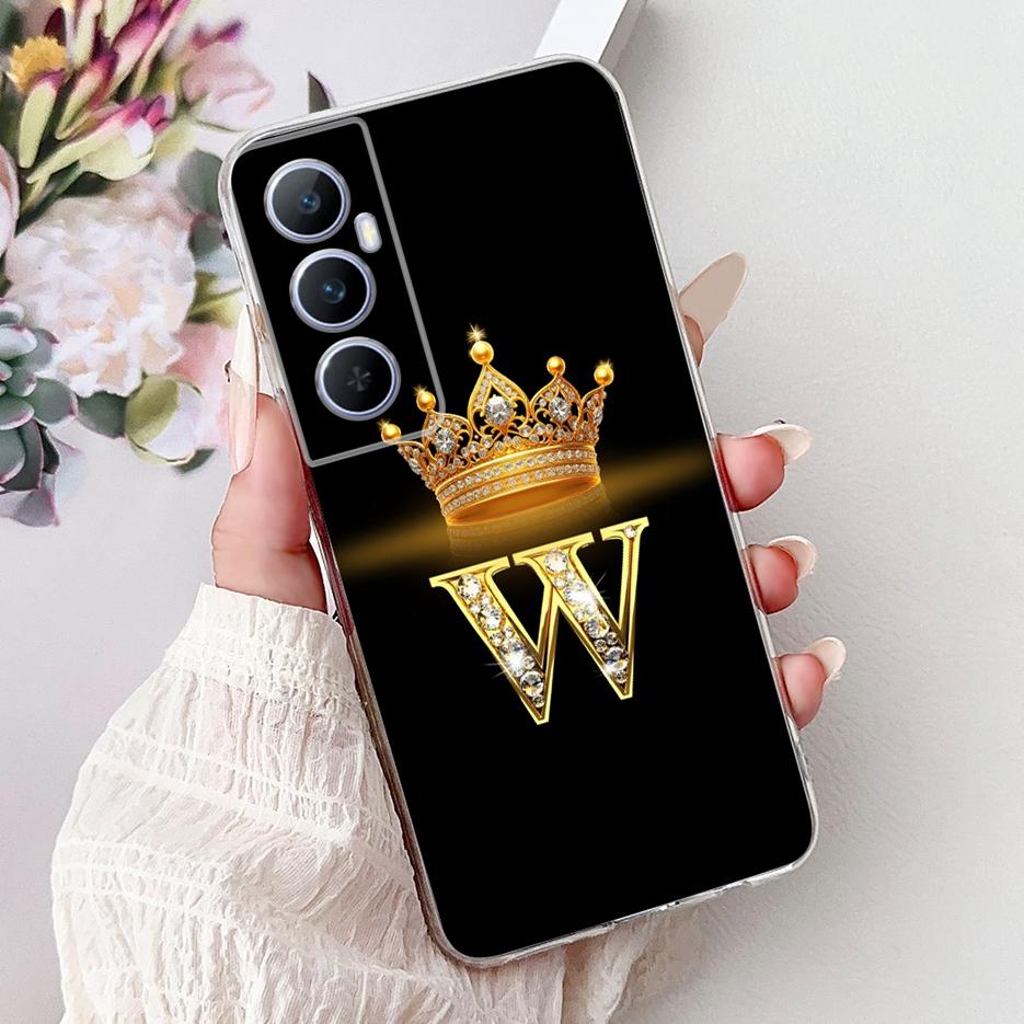 Для Realme C65 4G Чехол RMX3910 Прозрачный Силиконовый Роскошный Чехол с Буквами Мягкий Тонкий Чехол для Телефона Для Realme C65 RealmeC65 4G Fundas Оболочка