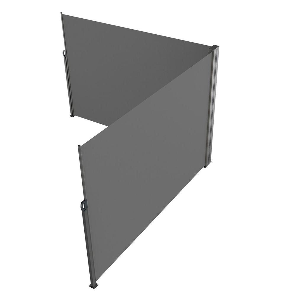 Retractable Side Awning, 79''x 236'' Outdoor Privacy Screen, 180g Polyester Water-proof Retractable Patio Screen, UV 30+ Room Divider Wind Screen for