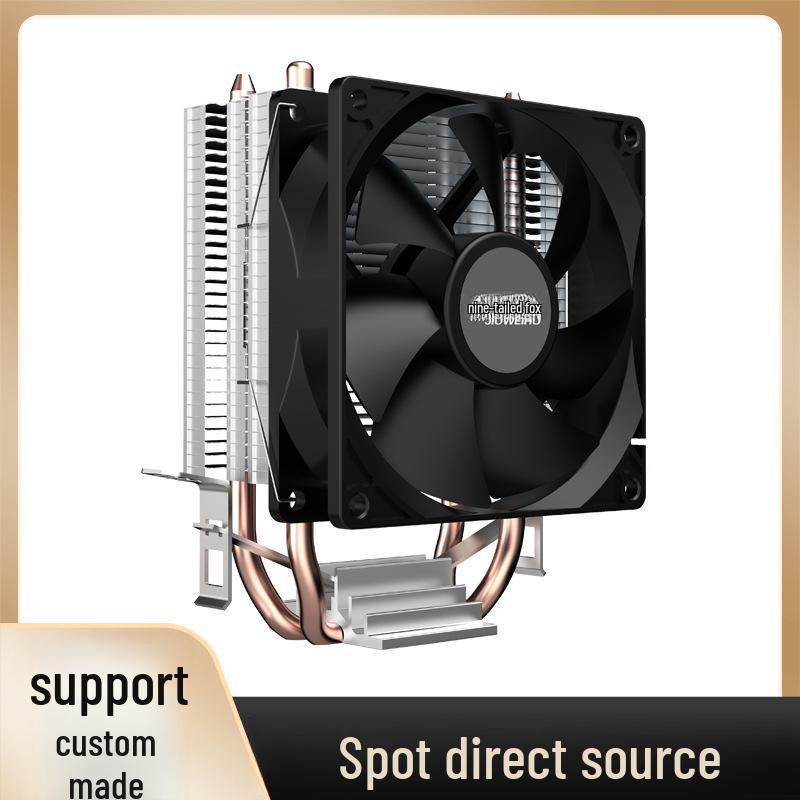 Кулер для процессора Nine-Tailed Fox 2T с 2 медными трубками для сокетов AMD 1150/1151/1700/2011