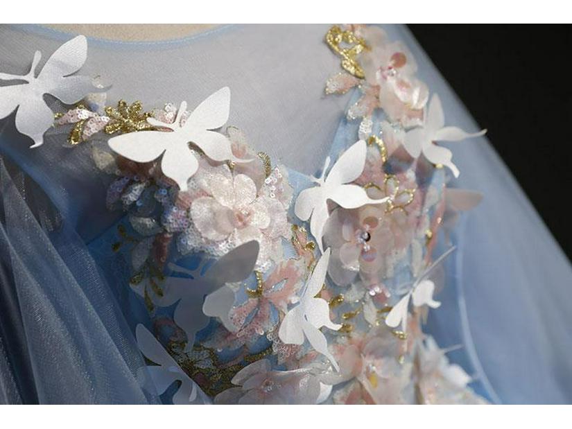 Красочное платье для сценического выступления из пряжи - Пышная юбка, Экзамен по искусству, Вечерняя одежда, Фотостудия, Свадьба, Приталенный силуэт