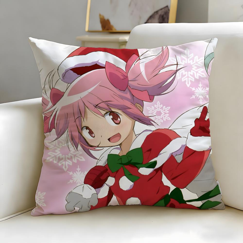 Классический аниме чехол для подушки Puella Magi Madoka Magica Мягкий Легко стирающийся Чехол для подушки Универсальный для дивана Кровати Путешествий и Офиса