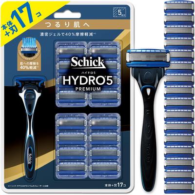 Мужская бритва Schick Hydro 5 Premium с 5 лезвиями, держатель Club Pack, 16 сменных лезвий для гладкого бритья кожи
