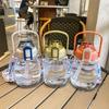 Water bottle straw cup plastic water cup large capacity cartoon water cup drop-proof cute simple kettle with straw wholesale big belly cup