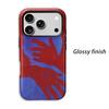 Expressive Hands Silhouette Red Blue Graphic Art Print Film Aesthetic Protective Shockproof Bumper Phone Case Cover For iPhone 14 15 16 Pro Max Plus