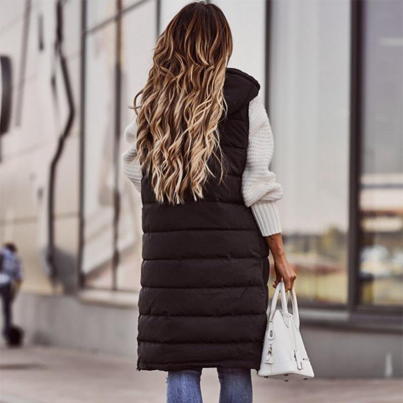 Европейский и американский однотонный однобортный пиджак средней длины с капюшоном, жилет из хлопка, утягивающий кардиган, куртка, топ