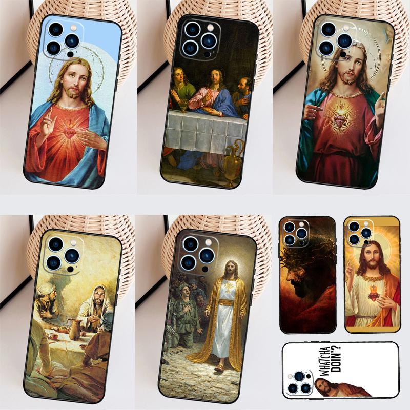 God Jesus Case For iPhone 13 Pro Max 16 15 11 12 14 17 Pro Max mini 15 16 Plus 16e 17 Air Back Cover