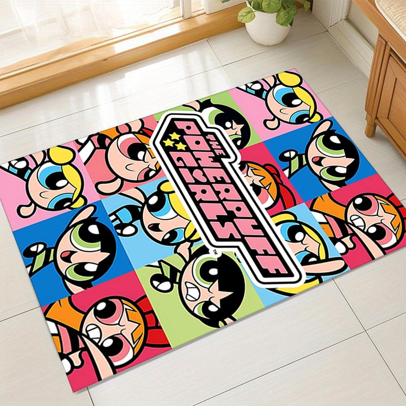 Powerpuff Girls Adventure Carpet For Playroom Bedroom Living Room Sofa Home Decorkids Game Area Rug Nonslip Floor Mat