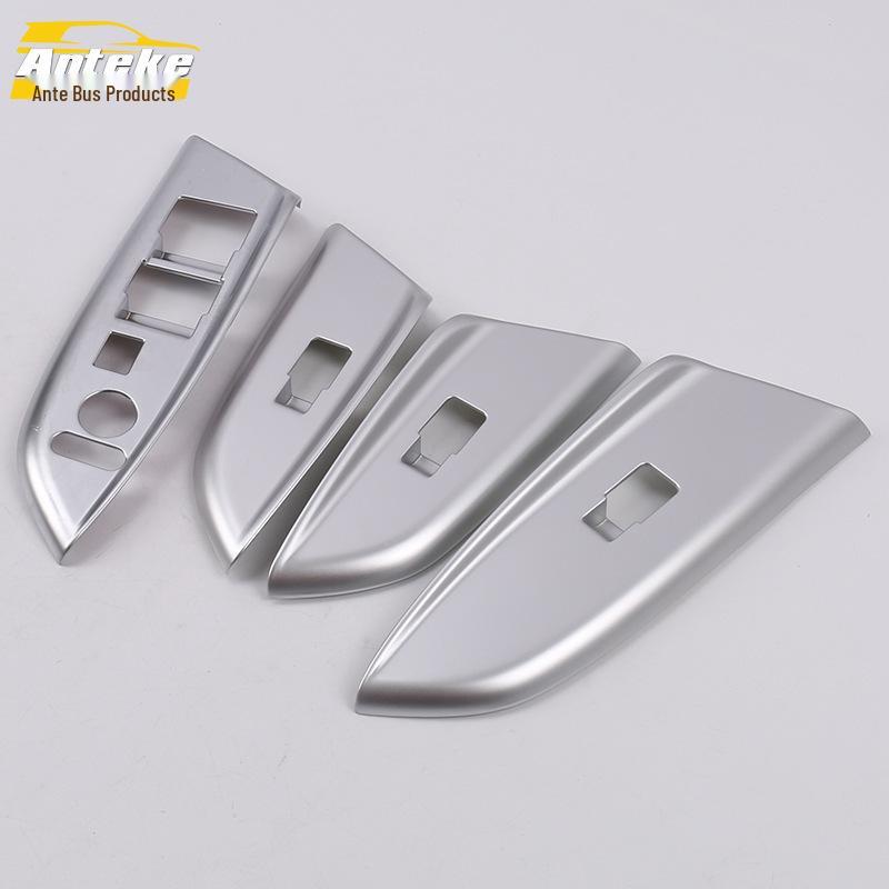 Fits 14 Models: Glass Switch Trim & Car Door Window Armrest Lift Button Decorative Stickers