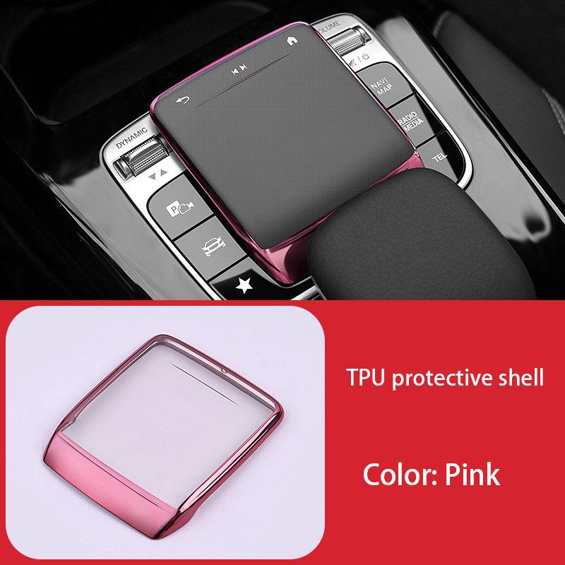 BKS2 For Mercedes Benz A B CLA GLE GLS GLB GLA Class W177 W247 C118 W167 X167 X247 H247 Car Center Console Mouse TPU Protector Cover