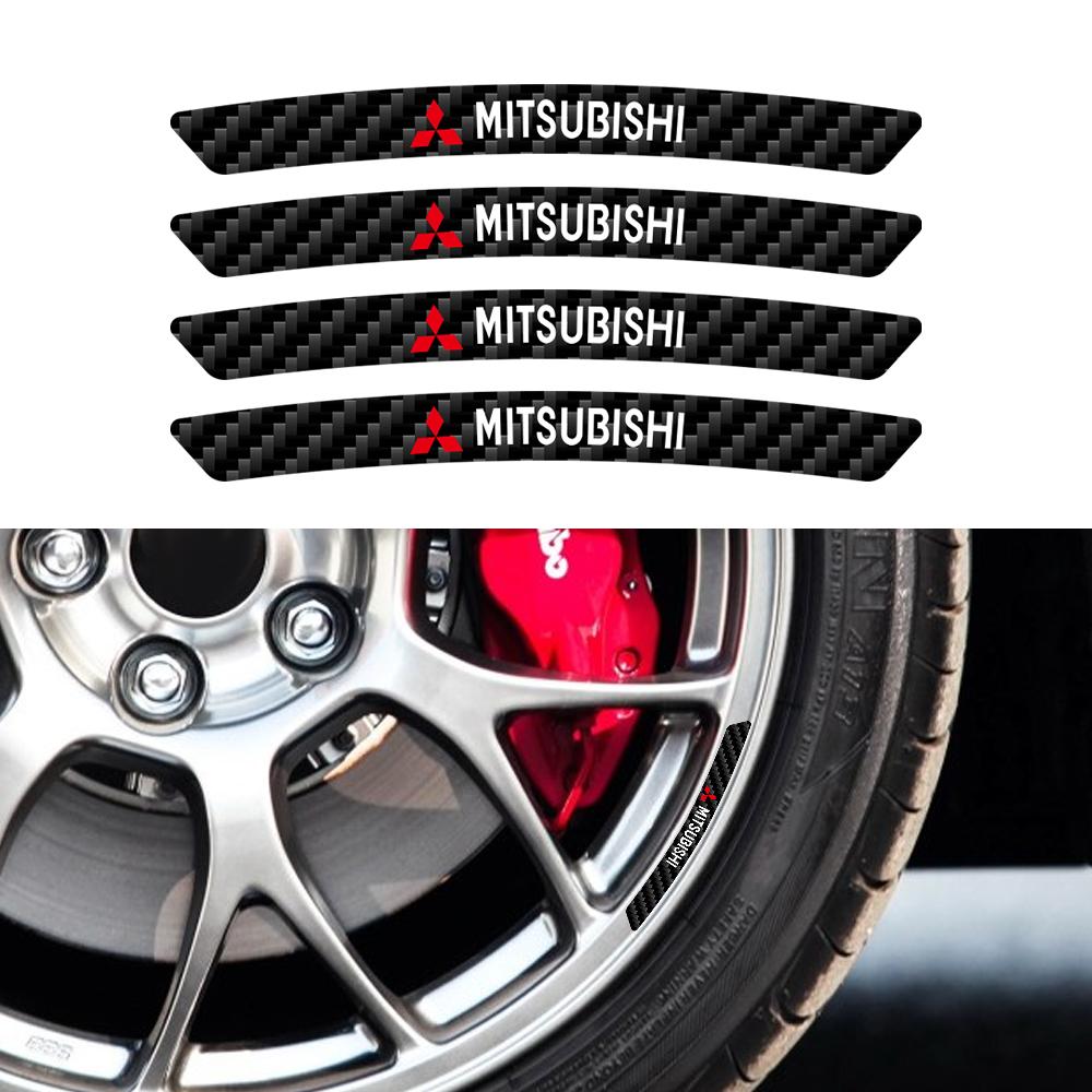 cyhk7 Car Wheels Rim Trim Stickers Decal Strip Auto Accessories For Mitsubishi 9 Ralliart X EX L200 Colt Outlander Pajero Lancer Cross