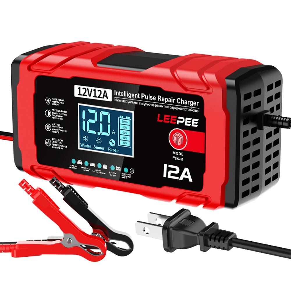 12В 15А 12А Многофункциональное Интеллектуальное Импульсное Восстановление Зарядка Аккумулятора Автомобиля Мотоцикла Свинцово-Кислотный Смарт-Зарядное Устройство Обслуживание