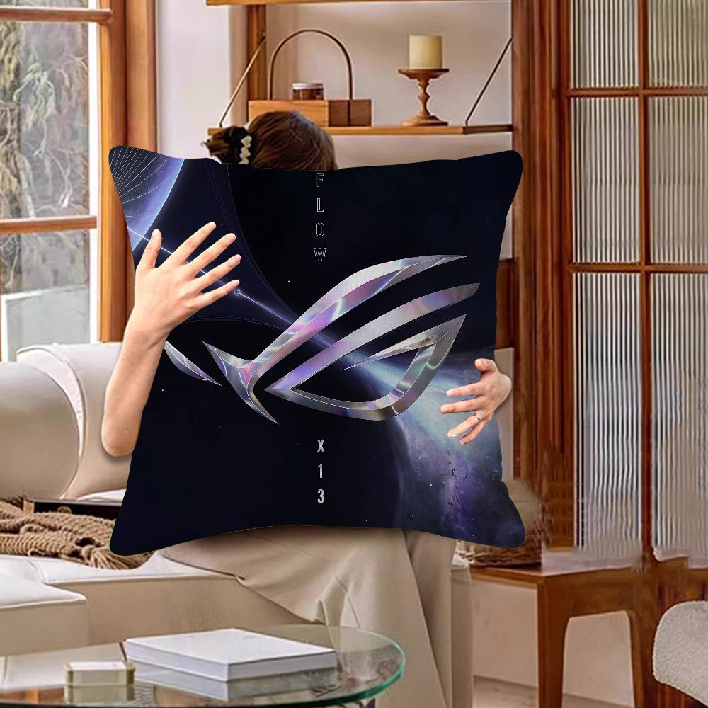A-ASUS ROG Republic Of Gamers Логотип Подушка Аниме Подушка Подушка для изголовья дивана Наволочка Чехол для подушки 45x45 см Мода