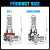 2 шт. супер яркая светодиодная лампа H11 H8 HB3 9005 HB4 9006 Mini Wireless 60 Вт 40000LM CSP для автомобильных фар автоматические лампы Plug&Play Turbo светодиодные противотуманные фары