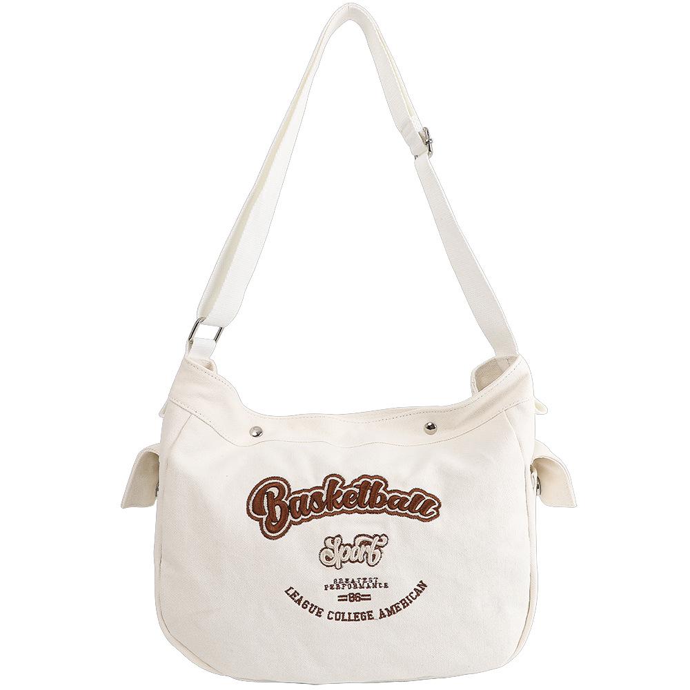 Корейская модная холщовая сумка-мессенджер: Большая вместимость для женщин и мужчин, спортивный стиль