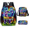 Рюкзак Dragon Ball Рюкзак в стиле кросс-бордер Ретро школьный рюкзак Мультяшный набор из трех предметов Dragon Ball
