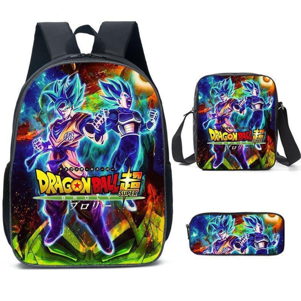 Рюкзак Dragon Ball Рюкзак в стиле кросс-бордер Ретро школьный рюкзак Мультяшный набор из трех предметов Dragon Ball