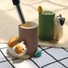 Cat Ornaments Single Pencil Holder Cute Cat And Mouse Pencil Stand Container  Office Stationery