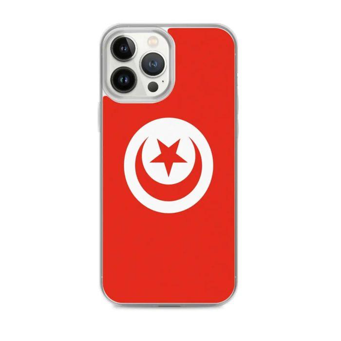 Coque iPhone - Tunisie - iPhone 13 Pro Max - Souple - Multicolore - Design Drapeau