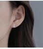Серебряные серьги-гвоздики S925 с дизайном "Бамбуковый сустав" для женщин - Модные и элегантные летние украшения