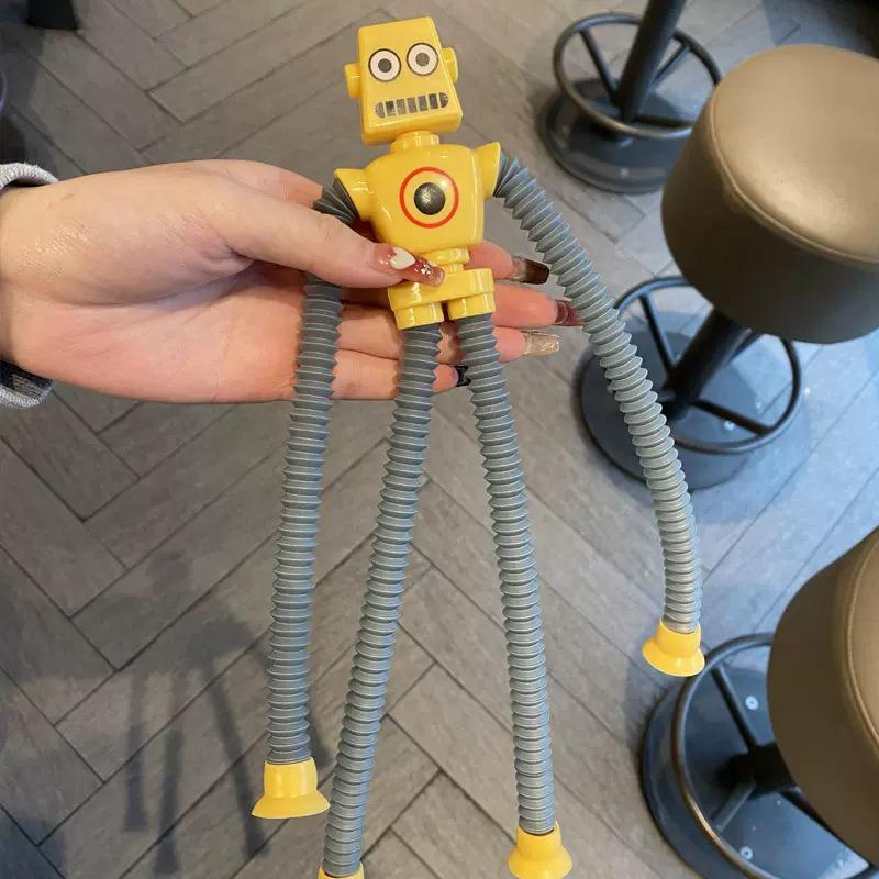 Светящаяся телескопическая труба-жираф, развивающая игрушка на присосках для взаимодействия родителя и ребенка