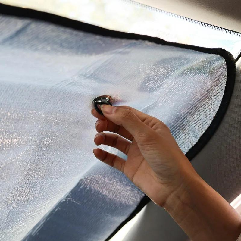 Universal Car Windshield Sun Shade Foldable Heat Shield Sun Protector for Front Window PE Aluminum Foil Reflective Sun BlockerWindshield Sunshades 1
