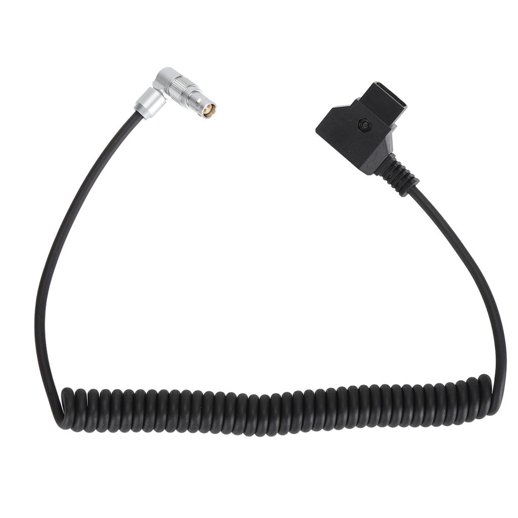 2 Pin Female To D Tap Power Cable Rotatable Right Angle V Mount Coiled SLR Camera Power Cord for