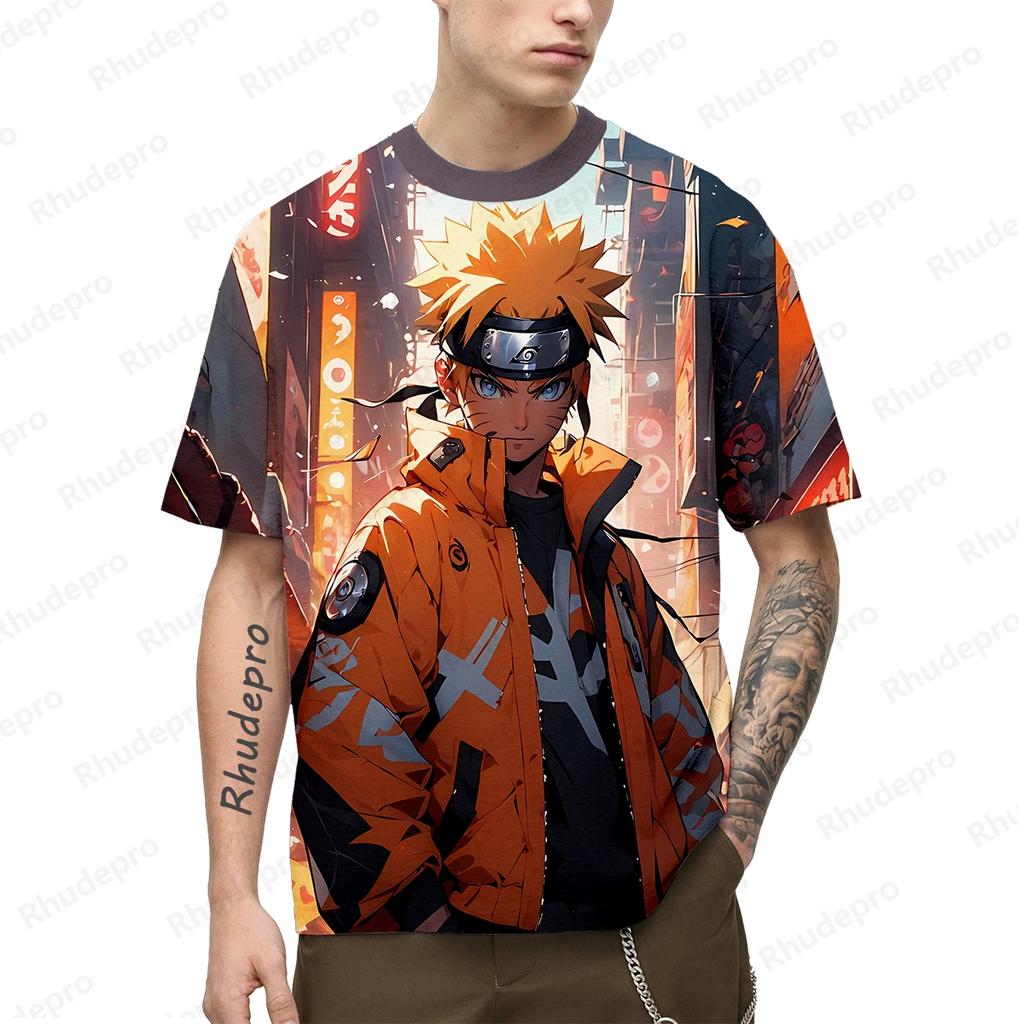 Uchi Haba T-shirt Short Sleeve Clothing Naruto High Quality Gift Fashion Y2k Clothes Trend Anime Shirts Streetwear