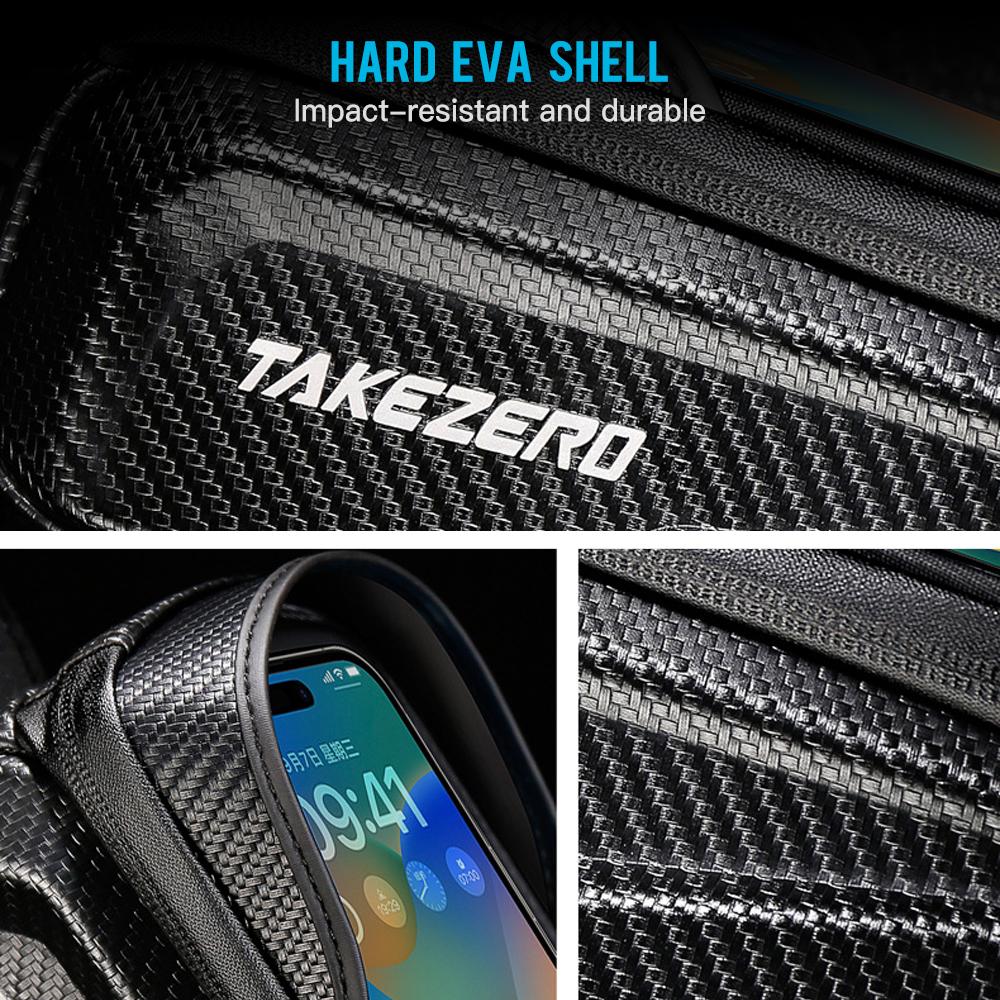 Водонепроницаемые сумки для крепления телефона на велосипеде Передняя рама Верхняя трубчатая сумка с чехлом для держателя телефона с сенсорным экраном