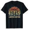 Funny Vintage 1945 Limited Edition 80-Year-Old Gift 80th T Shirts Grandpa Grandma Humor Streetwear Short Sleeve Unisex Clothing