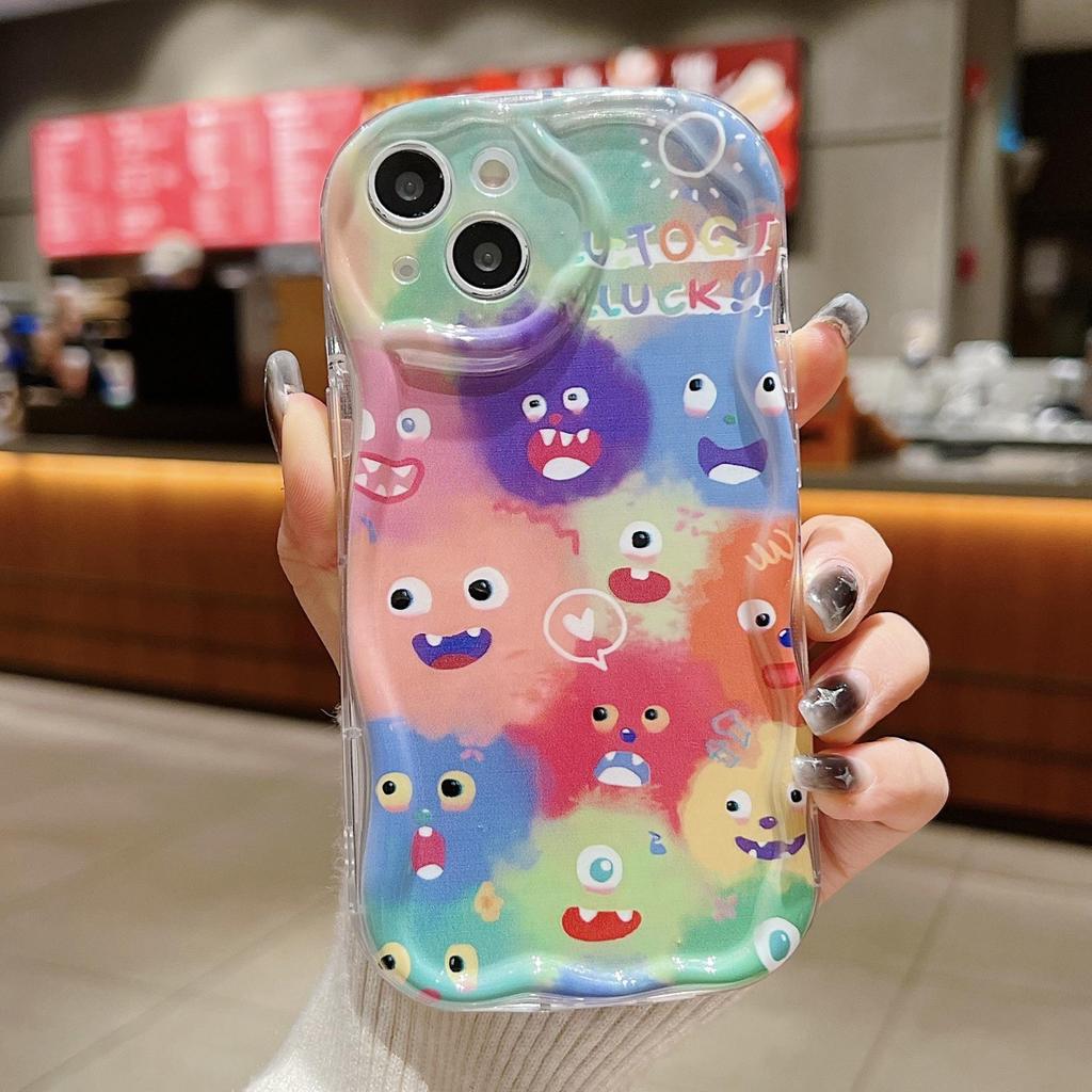 Cute Silicone Case for Xiaomi Redmi Note 12 11 10 Pro Vivo V23E V27 V25 Oppo A78 A58 A38 Infinix Hot 30i 40i Funda Ghost Monster Cover Soft TPU Bumper