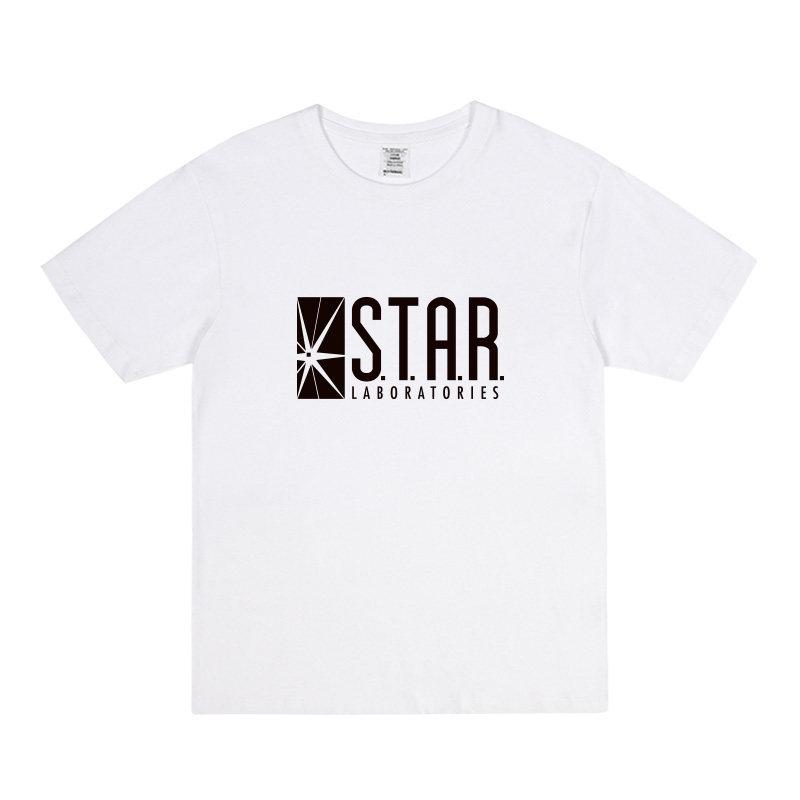 2026 НОВЫЙ Флэш STAR Laboratories STAR Labs Футболка 100% Хлопок Круглый вырез Лето Короткий рукав Повседневная Мужская футболка - Мужская летняя ...