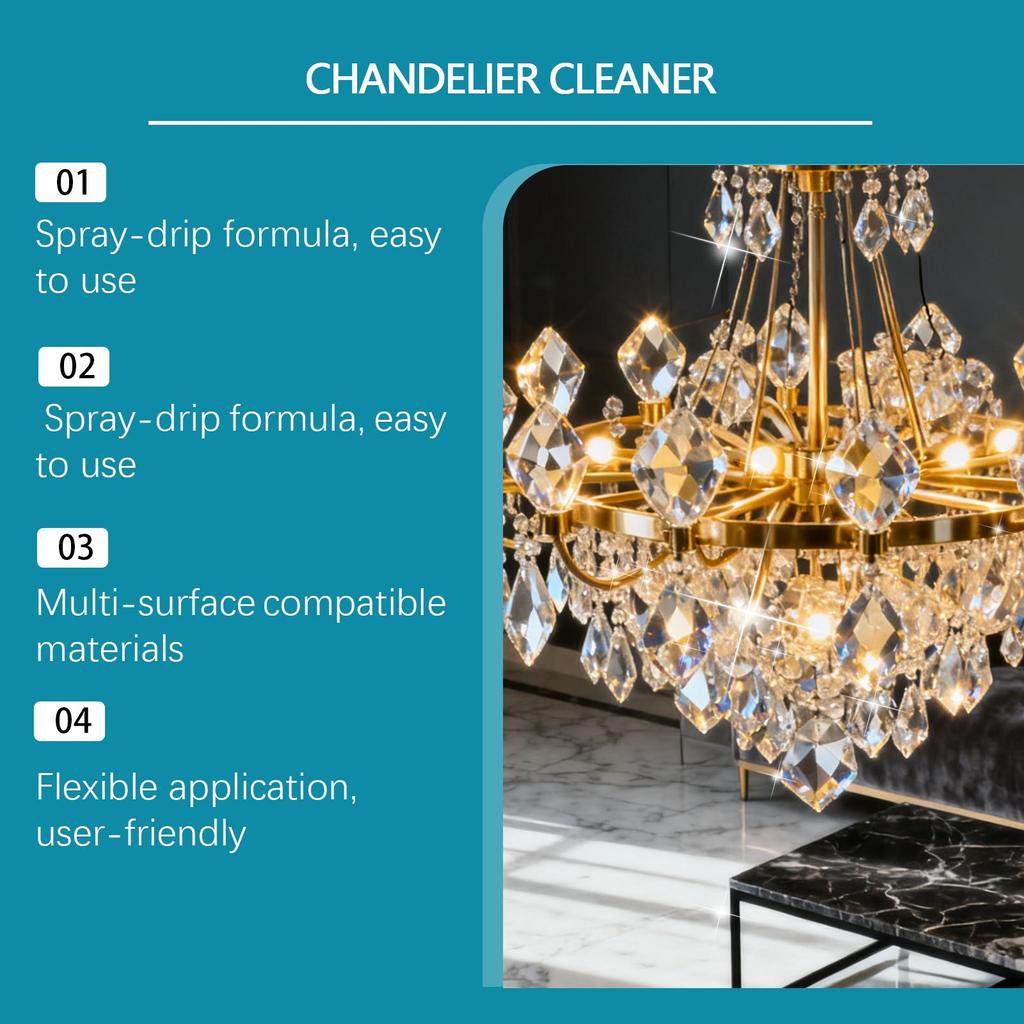 Jue Fish chandelier cleaning spray gently removes dust and oil from household glass lighting lamps and lanterns daily care cleaner 120ml
